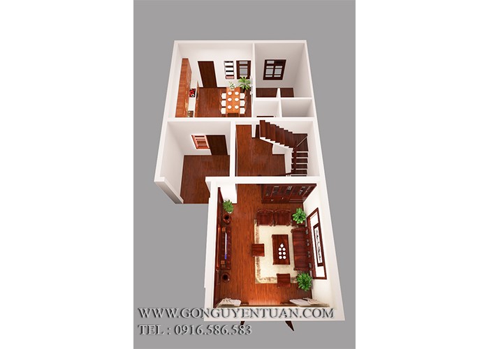 Thi công nội thất gia đình nhà anh Thụ - Hà Nội